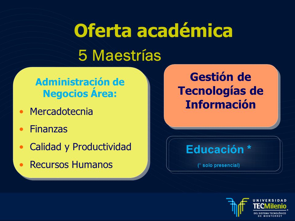 Gestión de Tecnologías de Información Administración de Negocios Área: