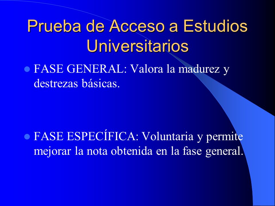 Prueba de Acceso a Estudios Universitarios