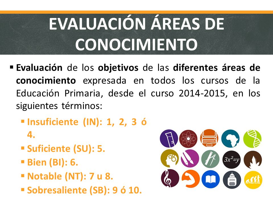 EVALUACIÓN ÁREAS DE CONOCIMIENTO
