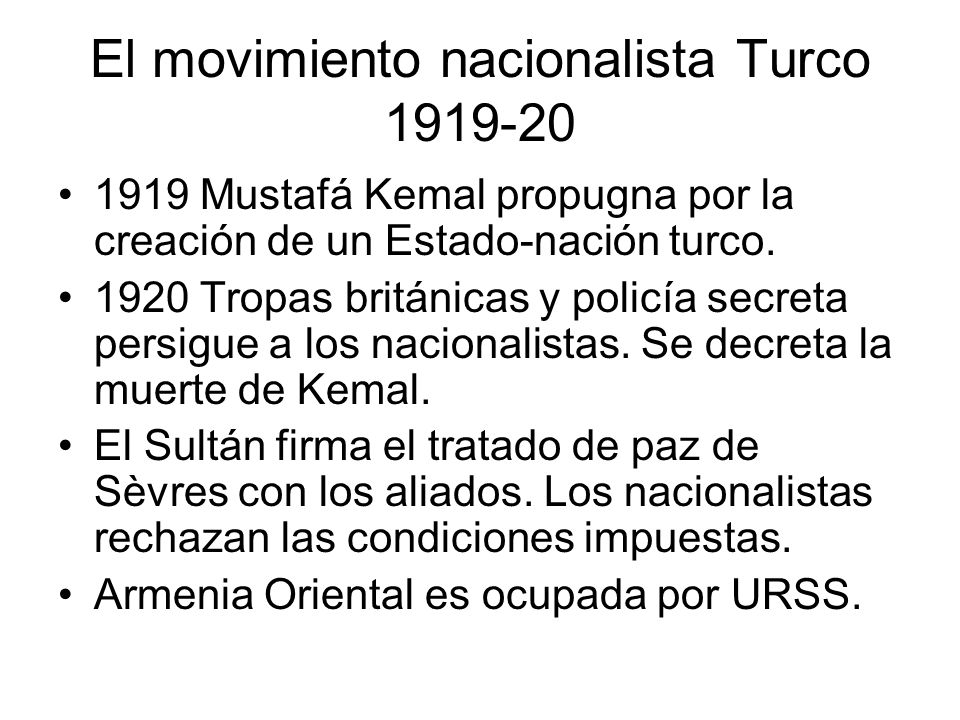 El movimiento nacionalista Turco