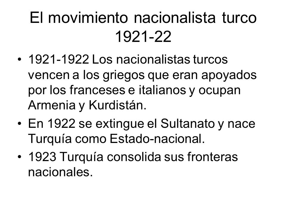 El movimiento nacionalista turco