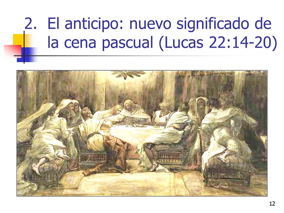 El anticipo: nuevo significado de la cena pascual (Lucas 22:14-20)