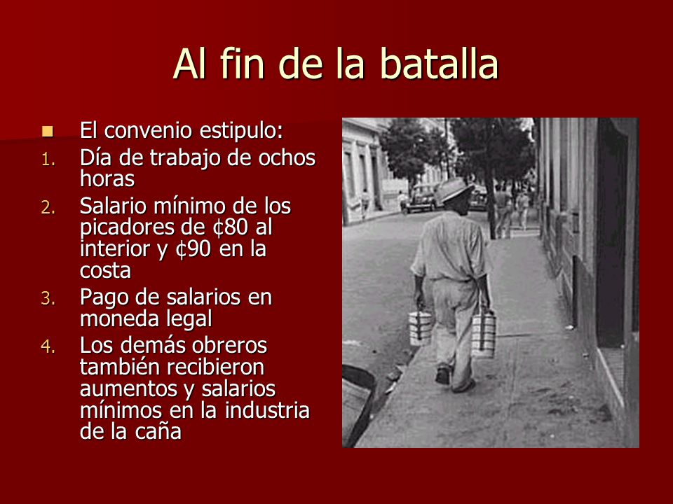 Al fin de la batalla El convenio estipulo: