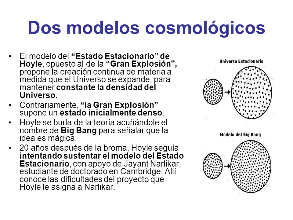 Dos modelos cosmológicos