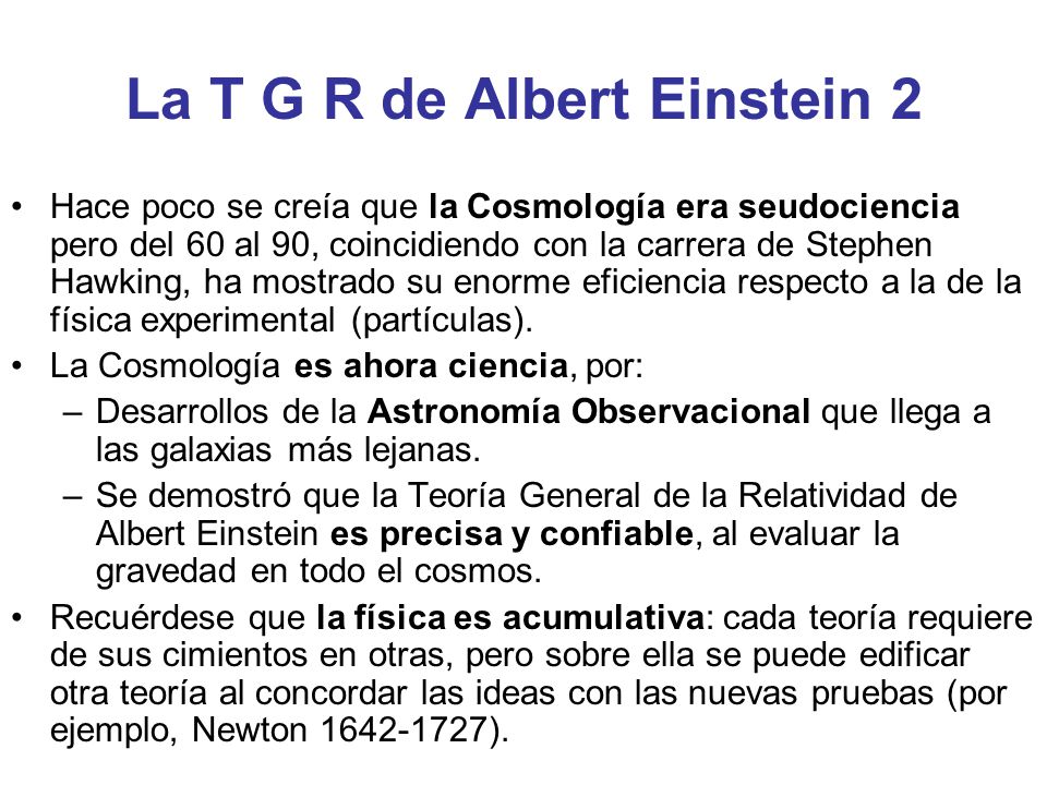 La T G R de Albert Einstein 2