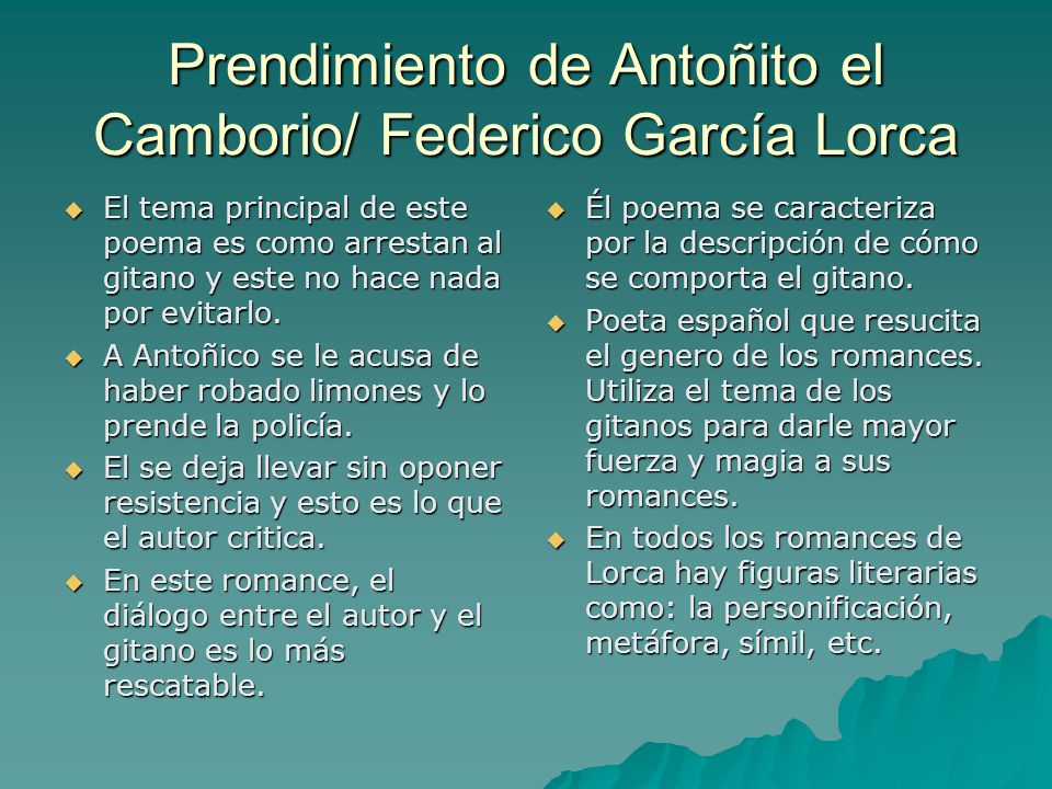 Prendimiento de Antoñito el Camborio/ Federico García Lorca