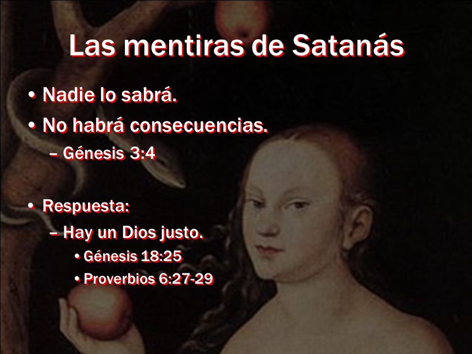 Las mentiras de Satanás