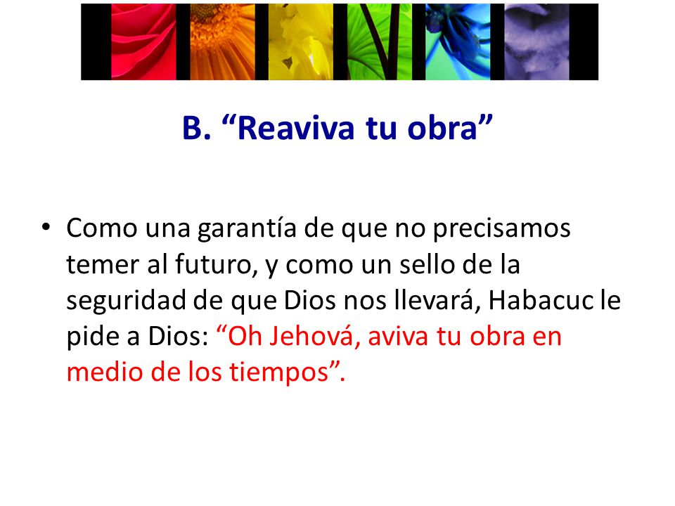 B. Reaviva tu obra