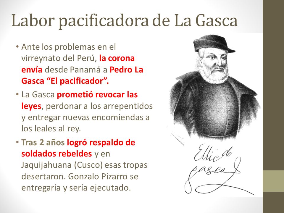 Labor pacificadora de La Gasca