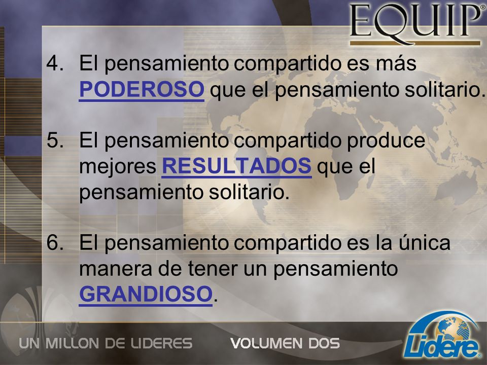El pensamiento compartido es más PODEROSO que el pensamiento solitario.