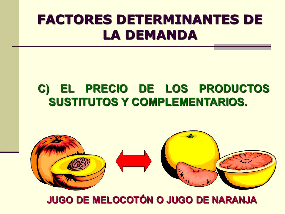 FACTORES DETERMINANTES DE LA DEMANDA