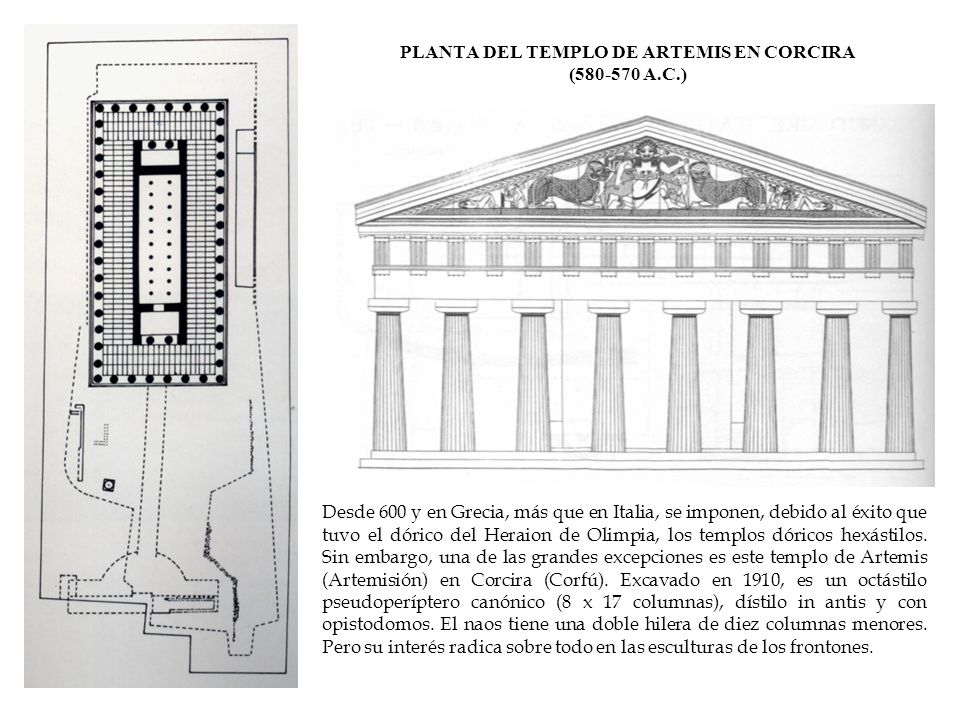 PLANTA DEL TEMPLO DE ARTEMIS EN CORCIRA ( A.C.)