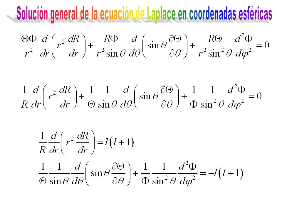 Solución general de la ecuación de Laplace en coordenadas esféricas