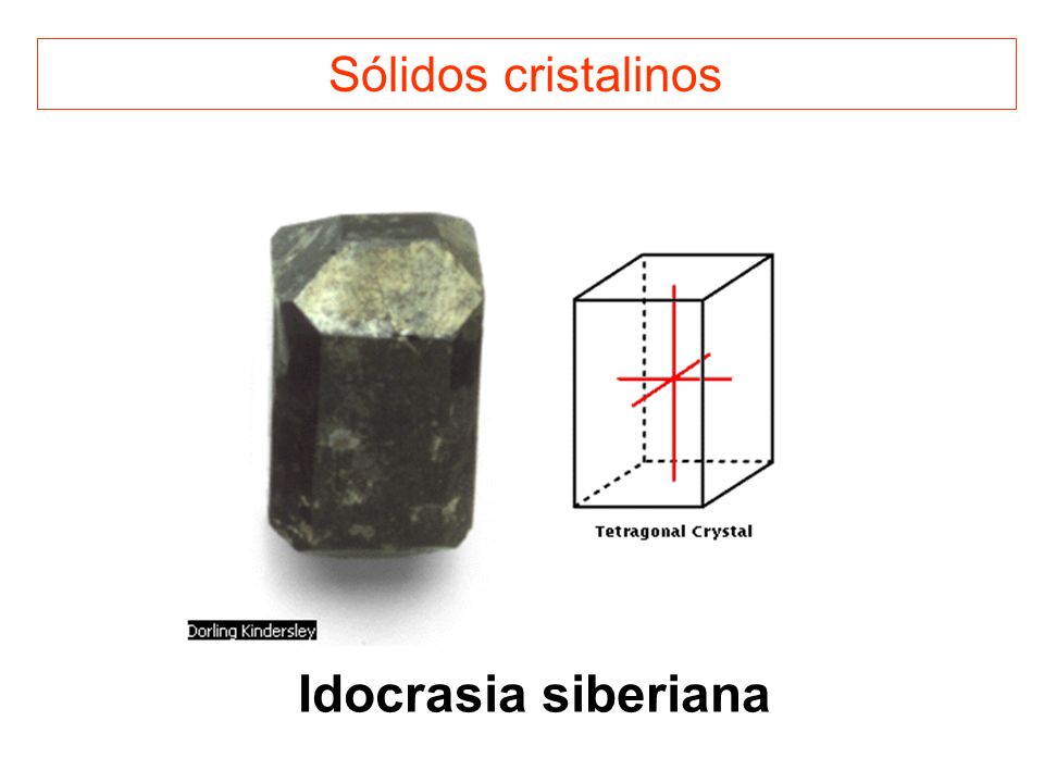Sólidos cristalinos Idocrasia siberiana