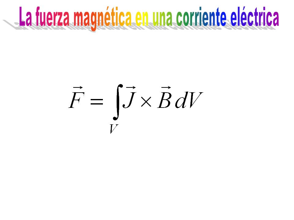 La fuerza magnética en una corriente eléctrica
