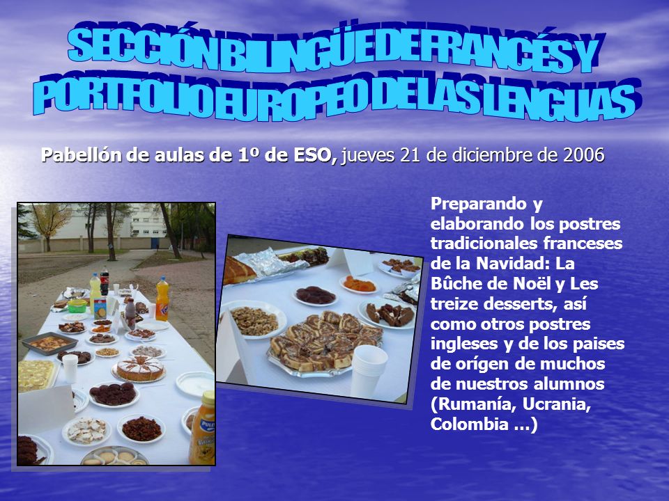 SECCIÓN BILINGÜE DE FRANCÉS Y PORTFOLIO EUROPEO DE LAS LENGUAS