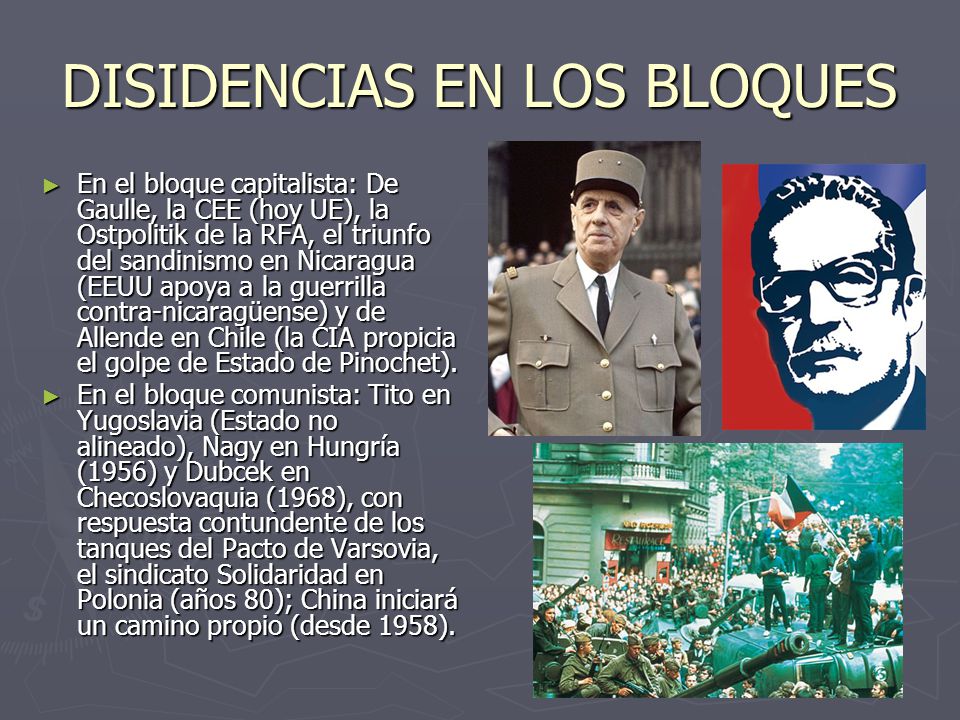 DISIDENCIAS EN LOS BLOQUES