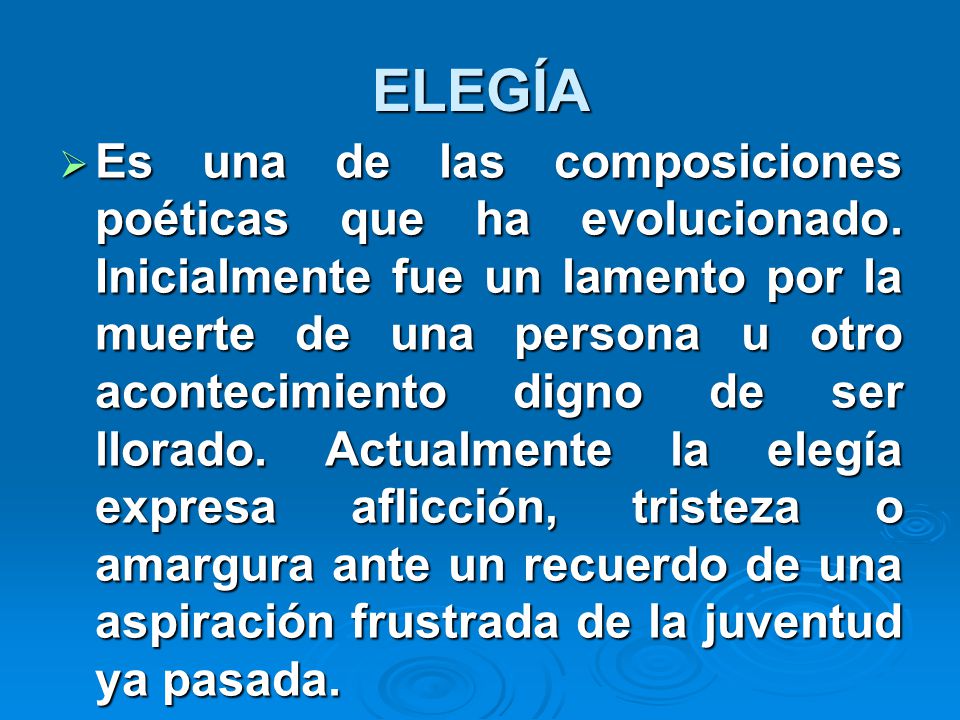 ELEGÍA