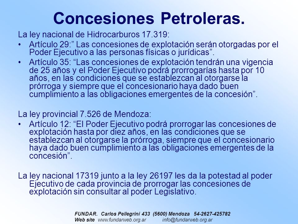 Concesiones Petroleras.