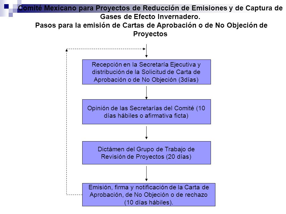 Dictámen del Grupo de Trabajo de Revisión de Proyectos (20 días)