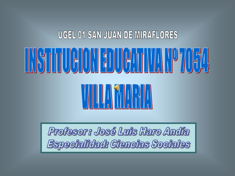 INSTITUCION EDUCATIVA Nº 7054 VILLA MARIA