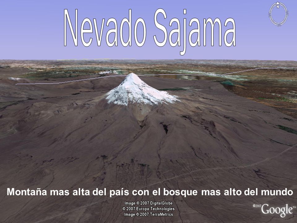 Nevado Sajama Montaña mas alta del país con el bosque mas alto del mundo