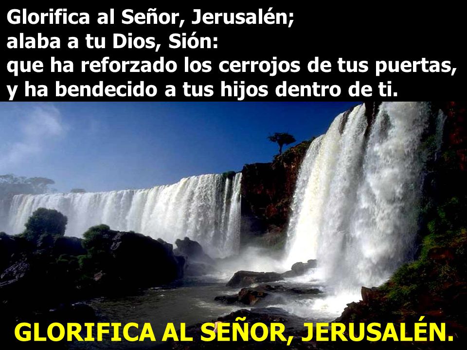 GLORIFICA AL SEÑOR, JERUSALÉN.