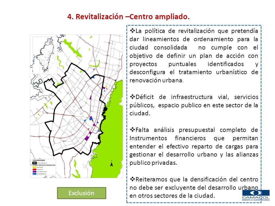 4. Revitalización –Centro ampliado.