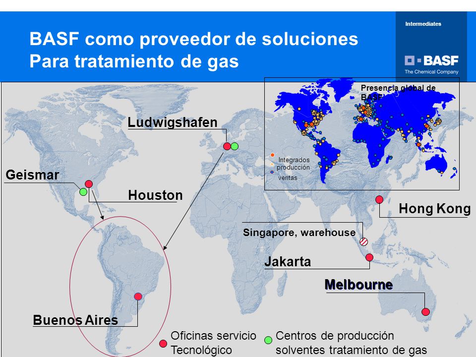 BASF como proveedor de soluciones Para tratamiento de gas