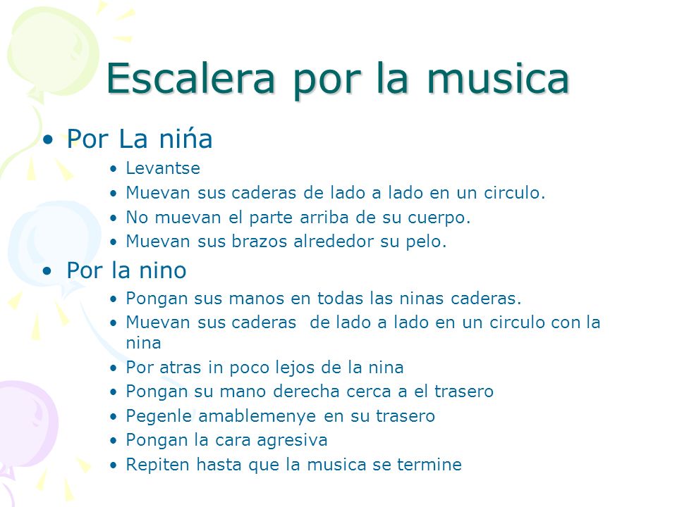 Escalera por la musica Por La nińa Por la nino Levantse