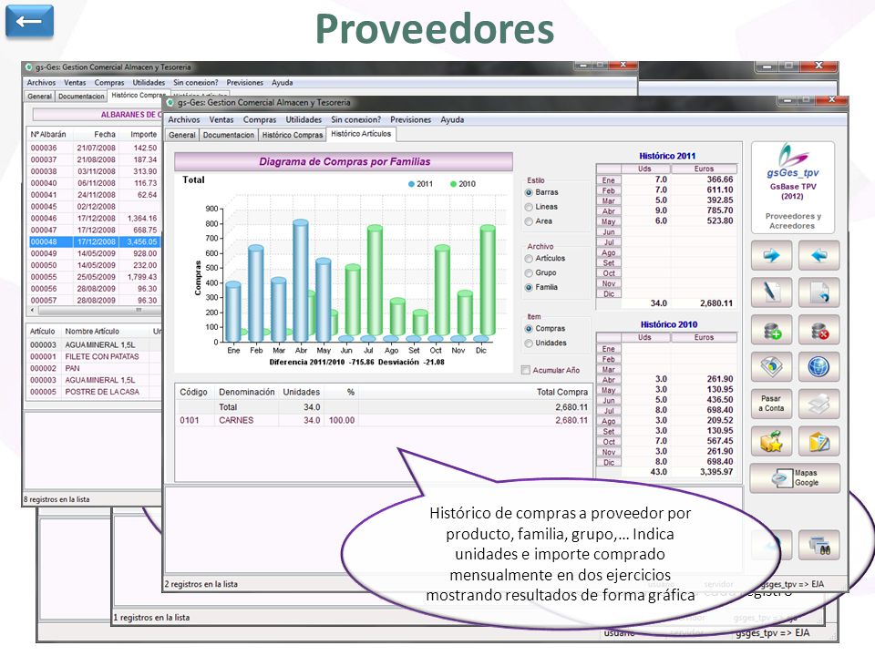 Proveedores ← Información Genérica del proveedor / acreedor