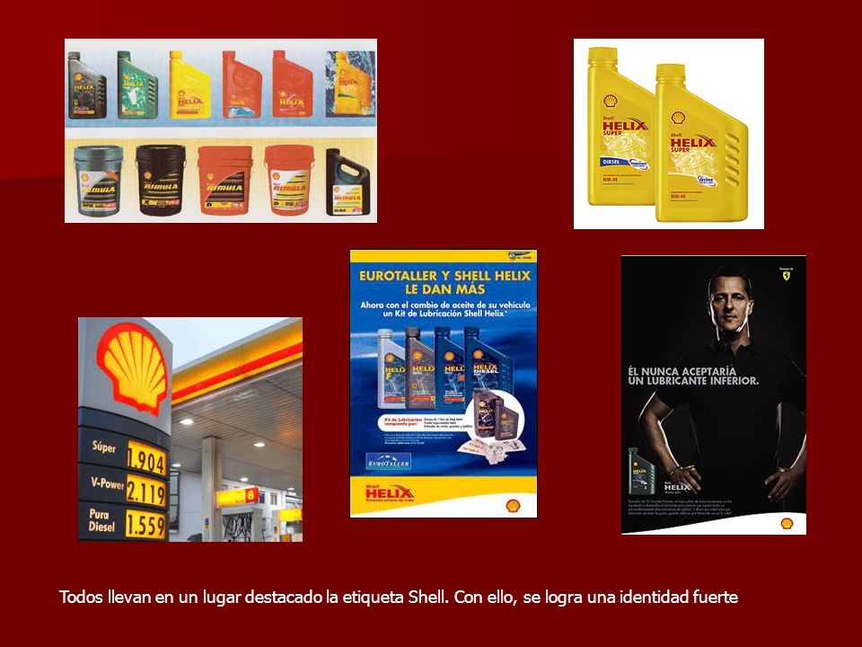 Todos llevan en un lugar destacado la etiqueta Shell