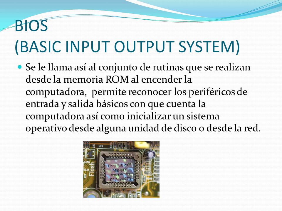 BIOS (BASIC INPUT OUTPUT SYSTEM)