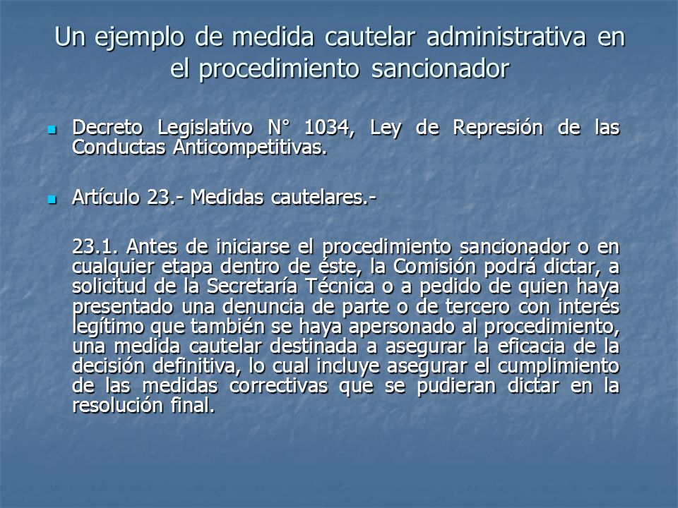 Un ejemplo de medida cautelar administrativa en el procedimiento sancionador