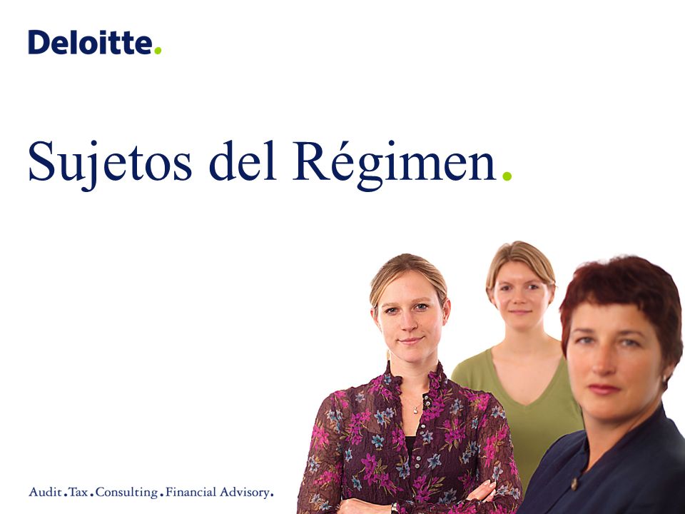 Sujetos del Régimen. Presentation Name (View / Header and Footer)