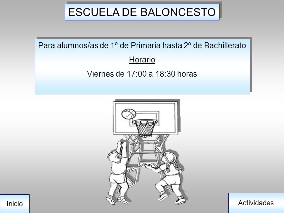 Para alumnos/as de 1º de Primaria hasta 2º de Bachillerato