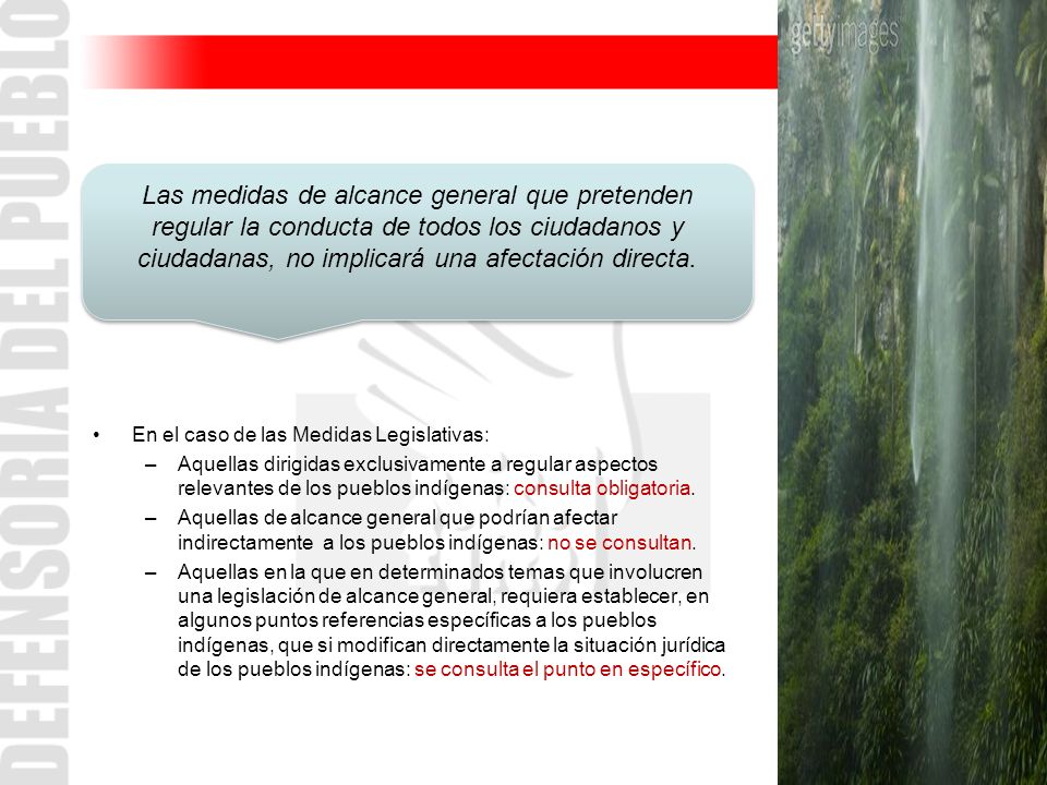 Las medidas de alcance general que pretenden regular la conducta de todos los ciudadanos y ciudadanas, no implicará una afectación directa.