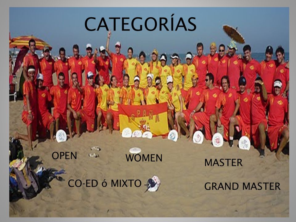CATEGORÍAS CATEGORÍAS OPEN WOMEN MASTER GRAND MASTER CO-ED ó MIXTO