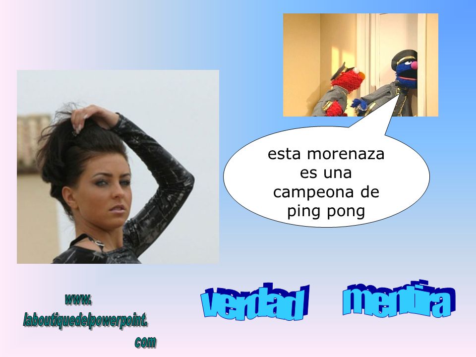 mentira verdad esta morenaza es una campeona de ping pong www.