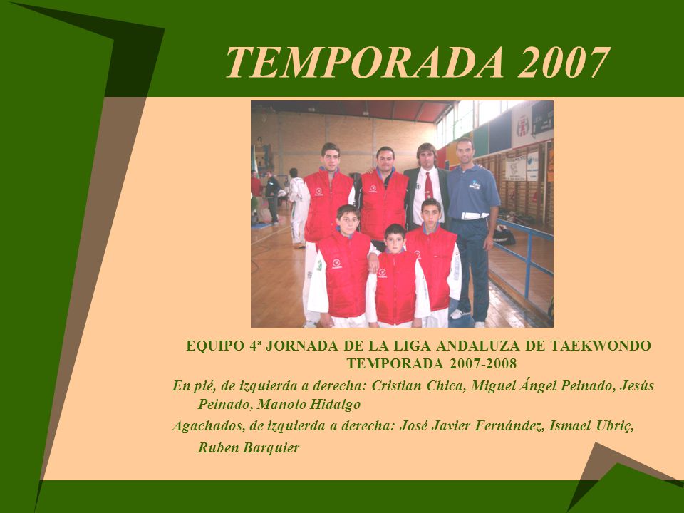 EQUIPO 4ª JORNADA DE LA LIGA ANDALUZA DE TAEKWONDO TEMPORADA