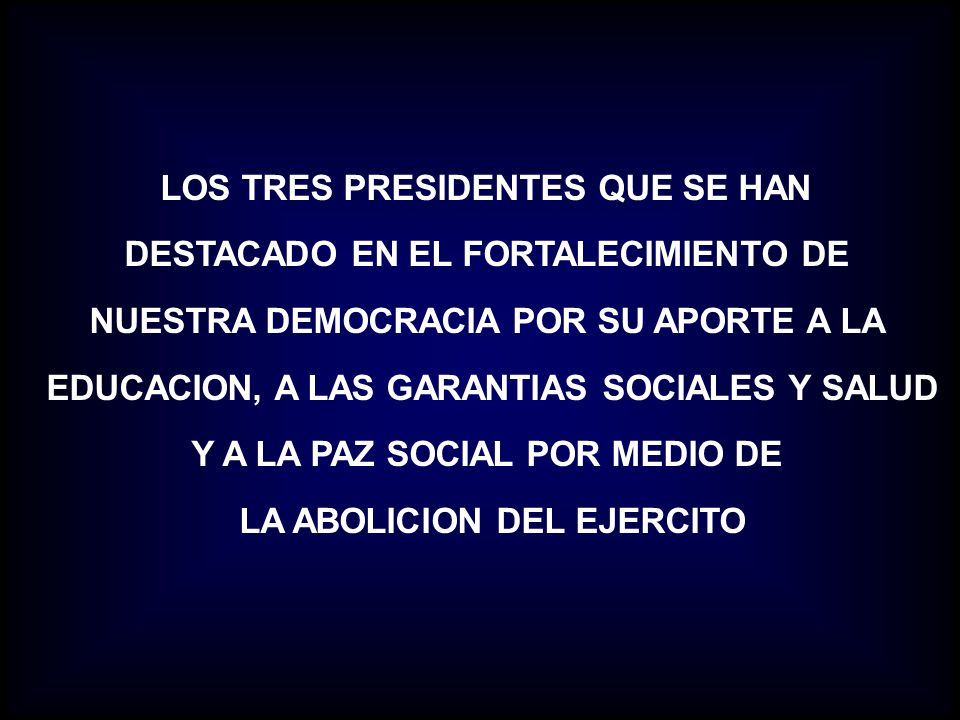 LOS TRES PRESIDENTES QUE SE HAN DESTACADO EN EL FORTALECIMIENTO DE