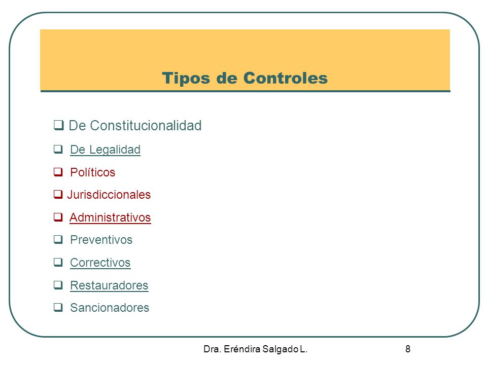 Tipos de Controles De Constitucionalidad De Legalidad Políticos