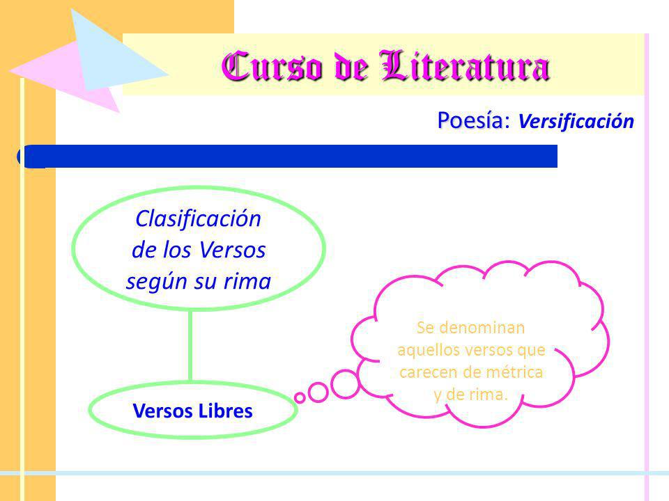 Se denominan aquellos versos que carecen de métrica y de rima.