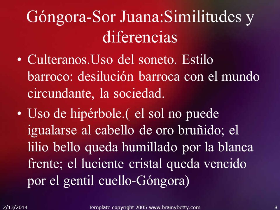 Góngora-Sor Juana:Similitudes y diferencias