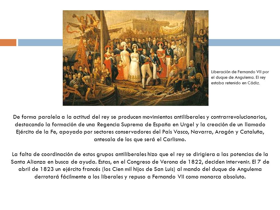 Liberación de Fernando VII por el duque de Angulema