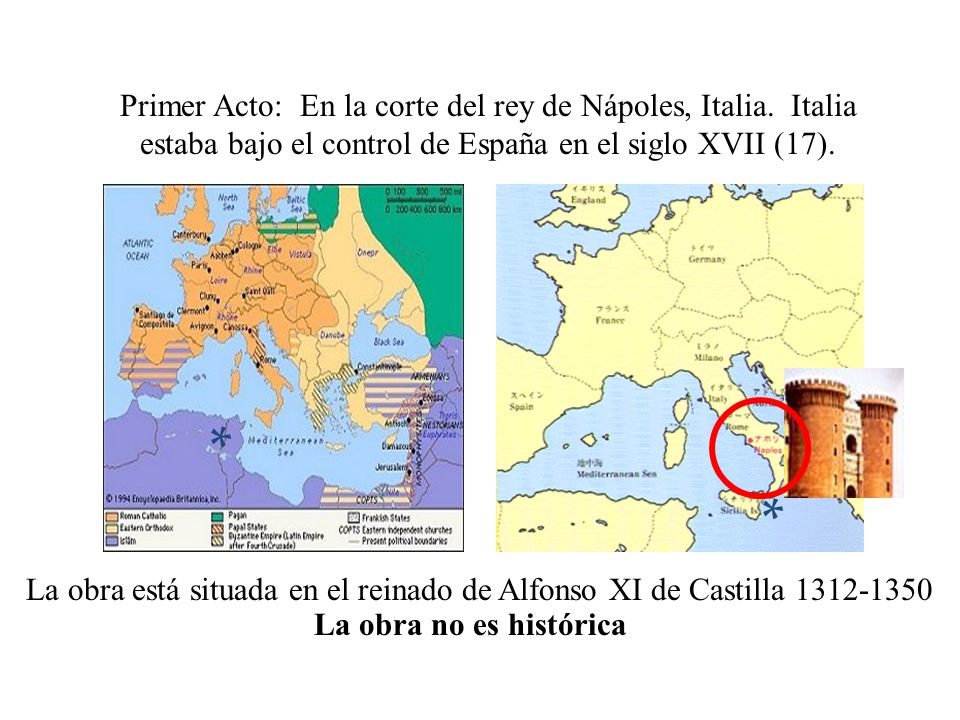 Primer Acto: En la corte del rey de Nápoles, Italia