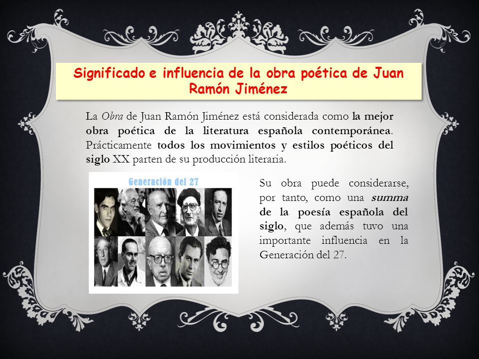 Significado e influencia de la obra poética de Juan Ramón Jiménez