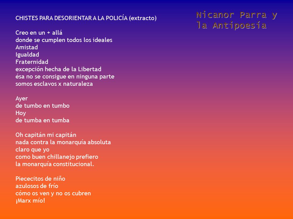 Nicanor Parra y la Antipoesía