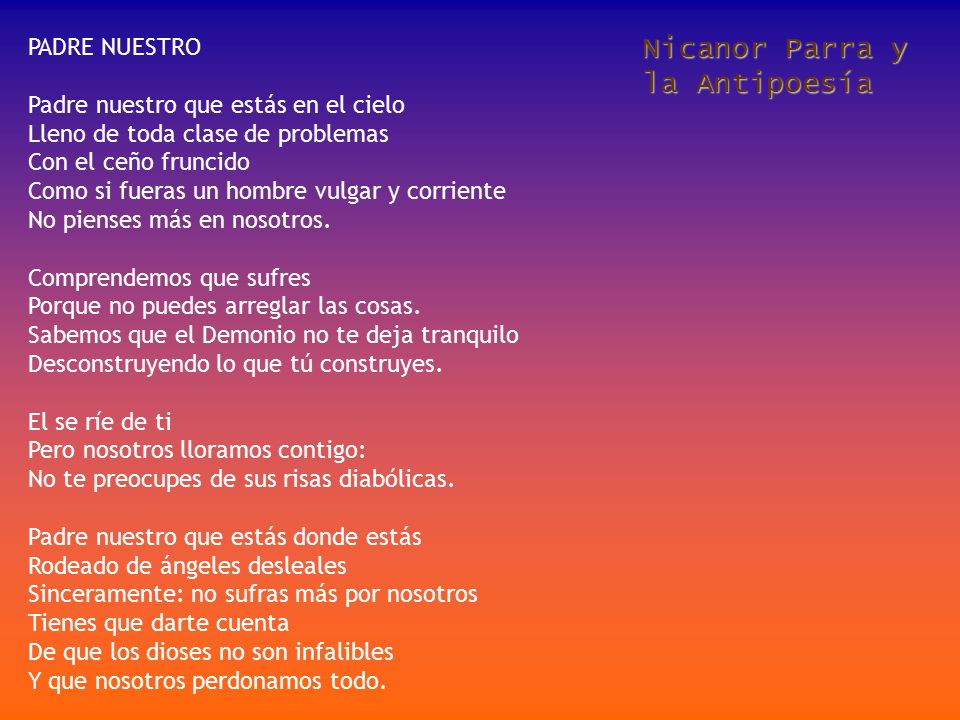 Nicanor Parra y la Antipoesía