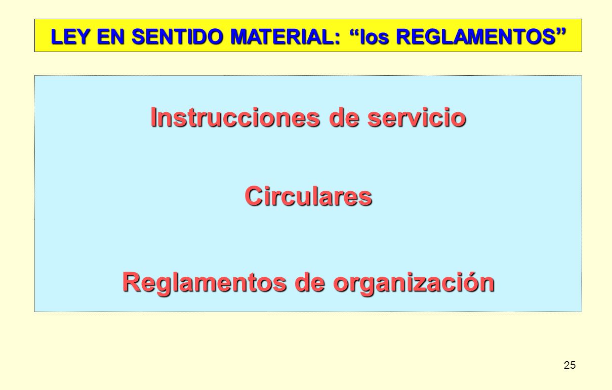 Instrucciones de servicio Circulares Reglamentos de organización